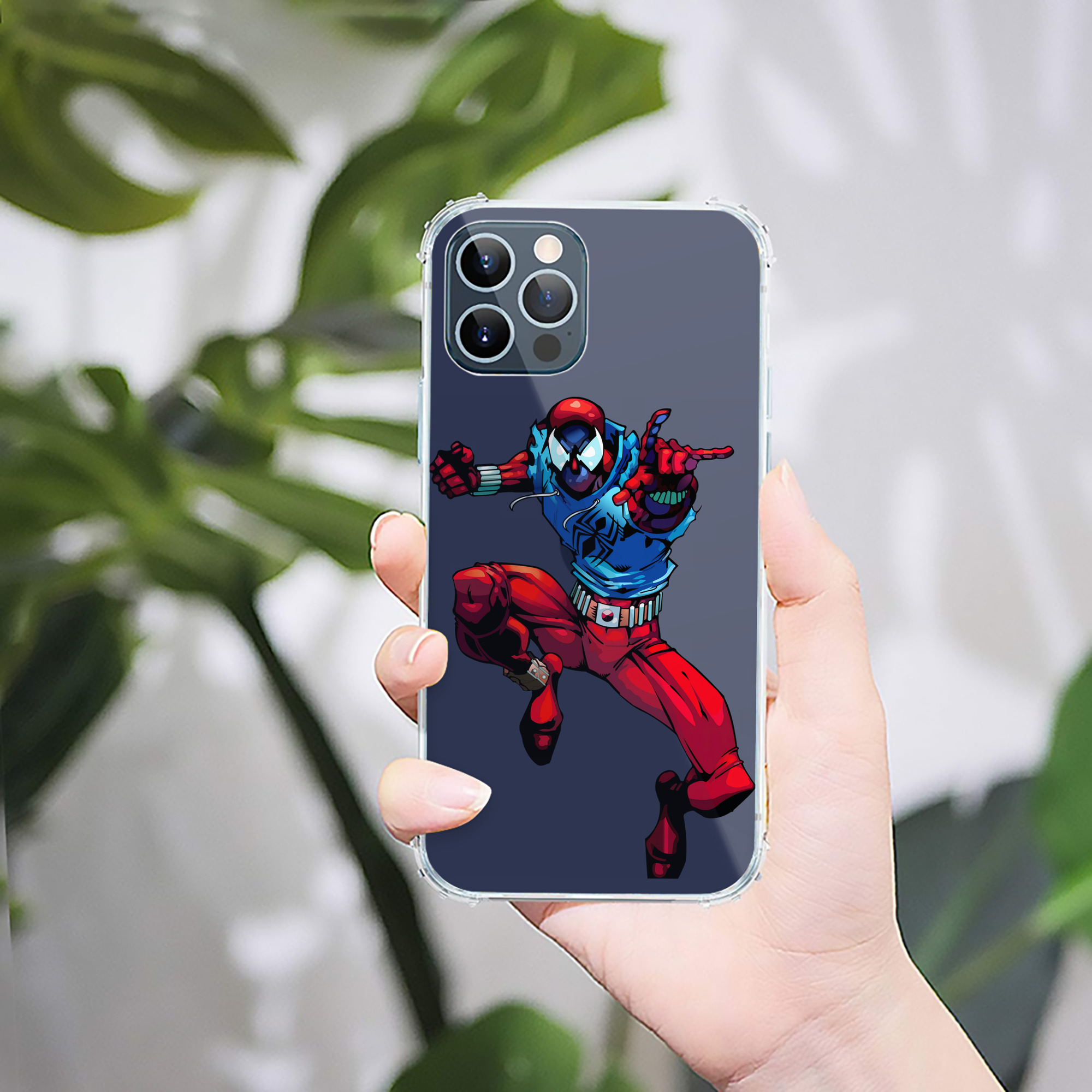 （画像用） Spider Man スパイダーマン 【iPhone 12シリーズ対応】透明スマホケース（クリアソフトケース）